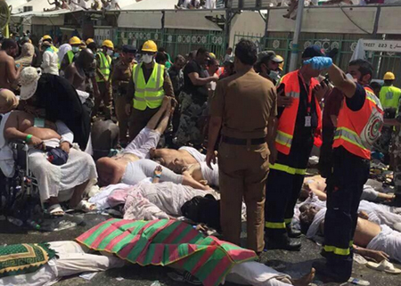Vụ giẫm đạp diễn ra ở Mina, khu vực nằm cách thánh địa Mecca vài km về phía Đông.